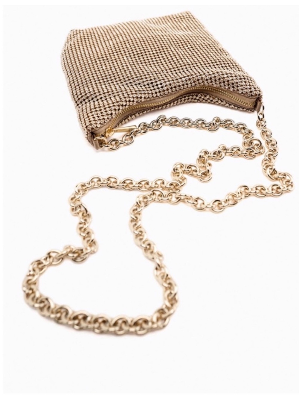 ZARA Rhinestone Crystal Mini
Hobo silver Chain Strap Crossbody
Handbag - Picture 6 of 6